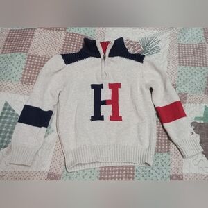 Tommy Hilfiger Boys 3T Cream Zip-Up Sweater